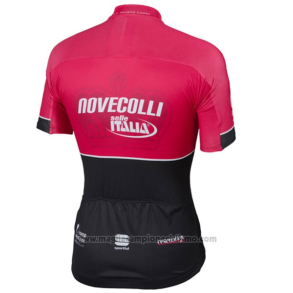 2017 Abbigliamento Ciclismo Nove Colli Rosso e Nero Manica Corta e Salopette